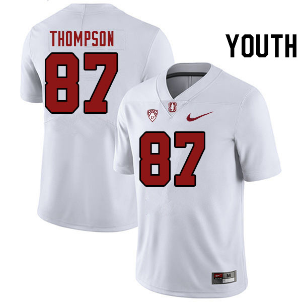 Youth #87 Jason Thompson Stanford Cardinal College Football Jerseys Stitched Sale-White - Click Image to Close